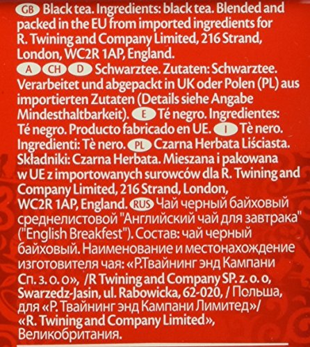 Twinings English Breakfast Tee Dose 100g, Schwarztee â Voller, runder und kräftiger Schwarztee aus den besten Teegärten von Sri Lanka und Indien. Black Tea, 2er Pack (2 x 100 g) – Bild 7