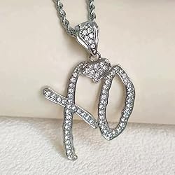 Unise High Hip Hop XO Letter Pendant Necklace For