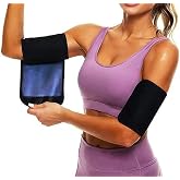 Lancsdom Arm Trimmers for Women &amp; Men,Sauna Sweat Arm Trainer,Adjustable Sweat Arm Shaper Bands(a pair), Black