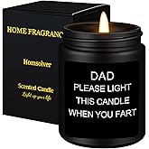 Homsolver Gifts for Dad, Fathers Day Christmas Birthday Dad Gifts from Daughter Son - Sandalwood Scented Candle (7OZ)