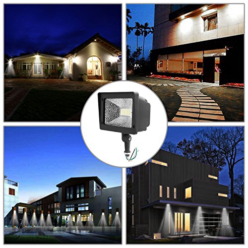 Cinoton LED Floodlight With Knuckle, 50W (250W Equivalent), 5500 Lumen, 5000K (Crystal White Glow), Waterproof, IP65, 100-277v, Instant On (1 PACK, NOT Photocell)