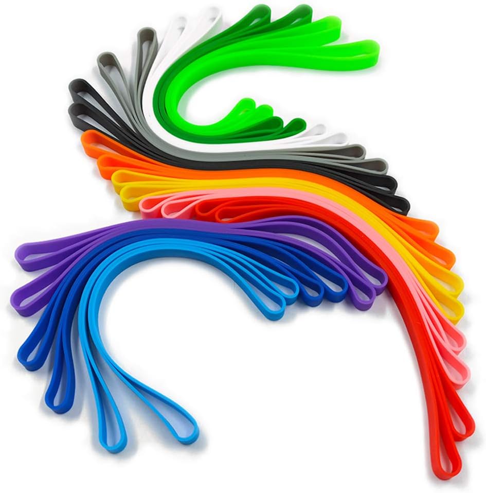 24 PCS Silicone Rubber Bands Elastic Rubber Wrapping Bands