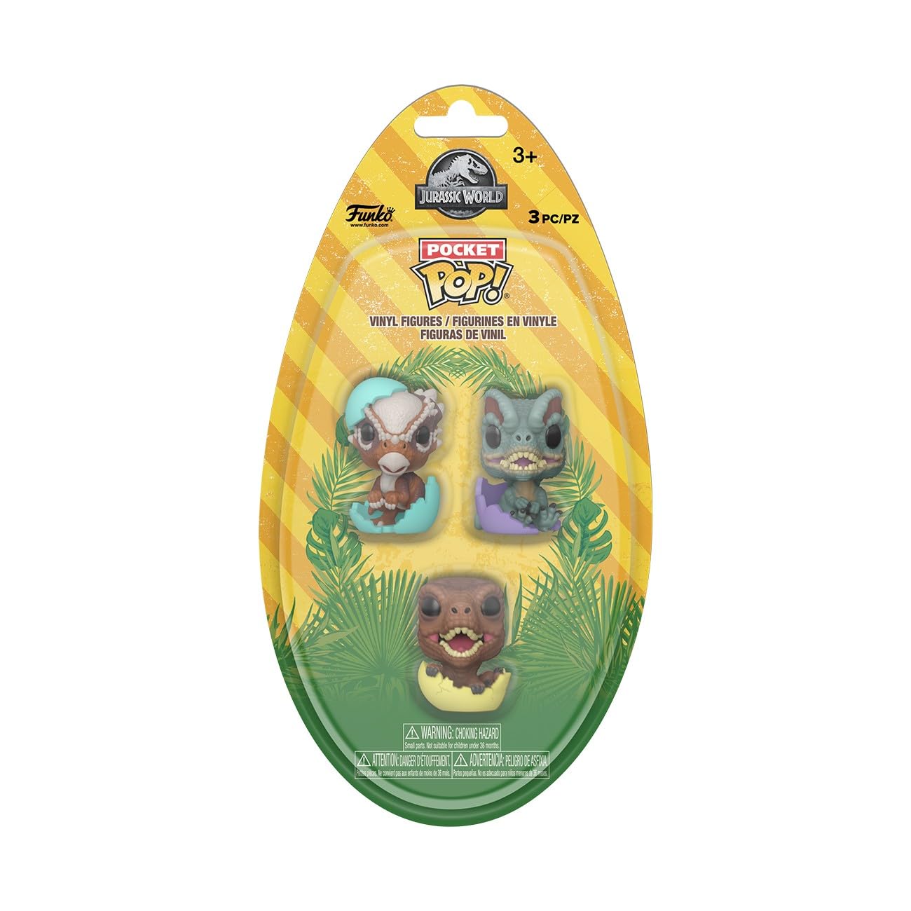 Funko Pop! Pocket Egg: Jurassic Park Spring - Baby Raptor​, Dilophosaurus, and Stygimoloch - Collectable Vinyl Figure - Gift Idea - Official Merchandise - Toys for Kids & Adults