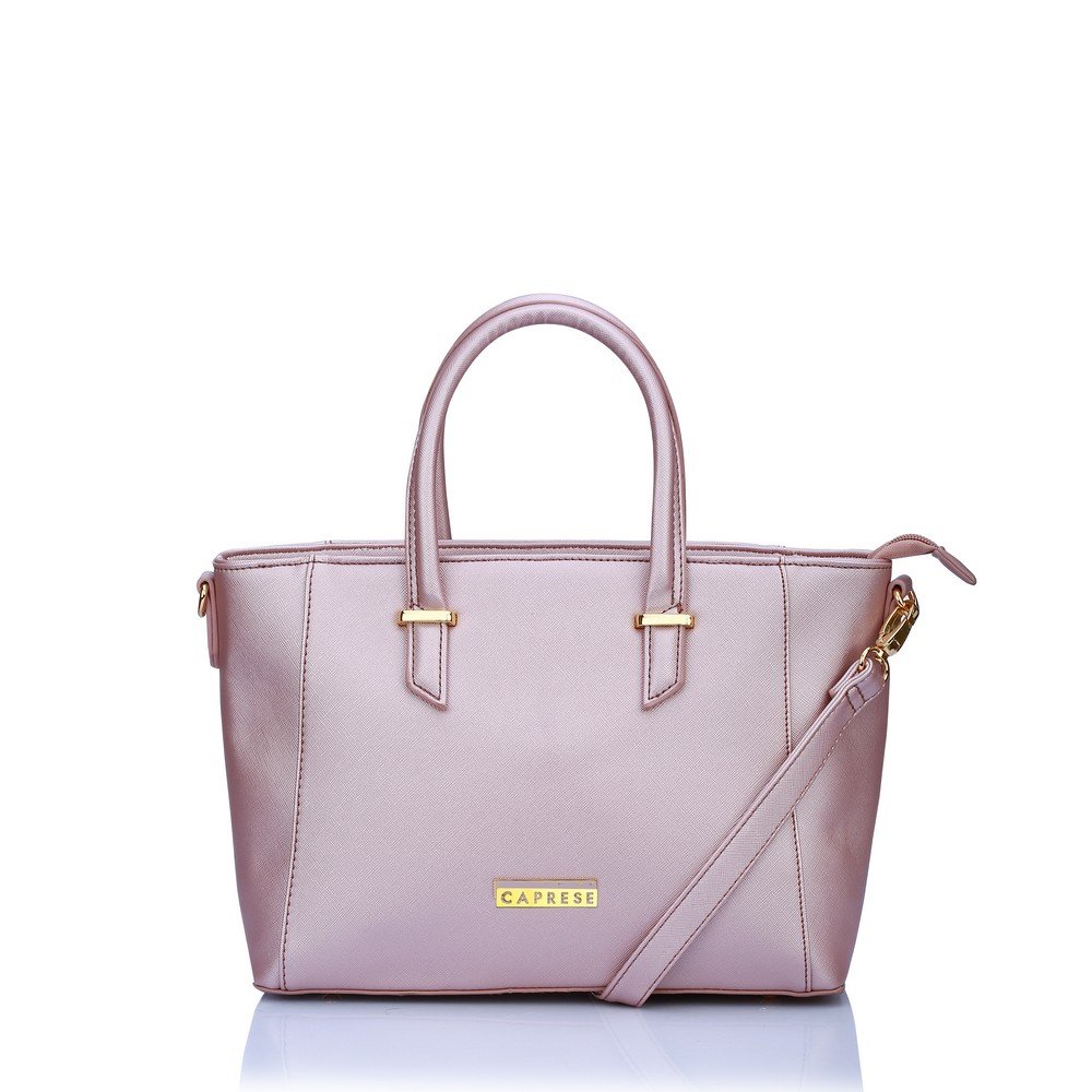 caprese porsche women's tote bag (metallic pink)