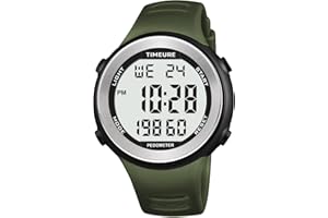 Sports Waterproof Pedometer Watch for Walking No Charging, No App Connection, with EL Backlight. Simple, Practical Choice for Mobile-Free Fitness Enthusiasts TIMEURE-2308