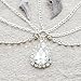 Simsly Head Chain Jewelry with Rhinestione Pendant Hair Headpiece for Women and Girls FV-063
