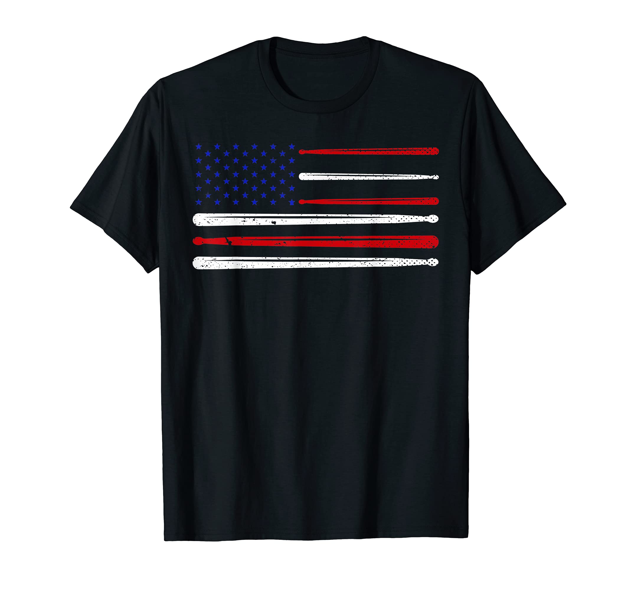 American Pride Drummer Musician Drumsticks USA Flag Drums T-Shirt