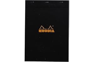 Rhodia Staplebound Pad No.18 - A4 (8.25 x 11.75 inches), Graph, Black