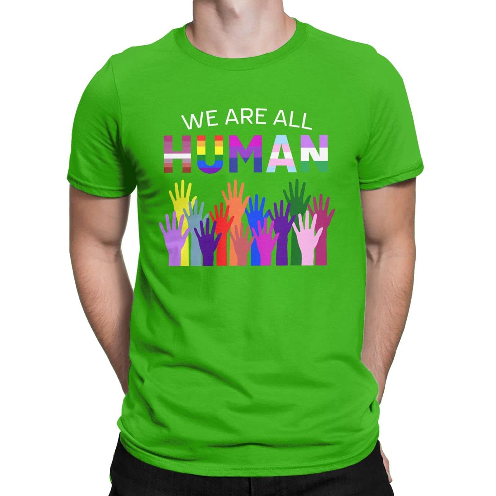 LGBT Gay Rights Pride Ally Gift Funny T-Shirt We are All Human Tops Tees for Men