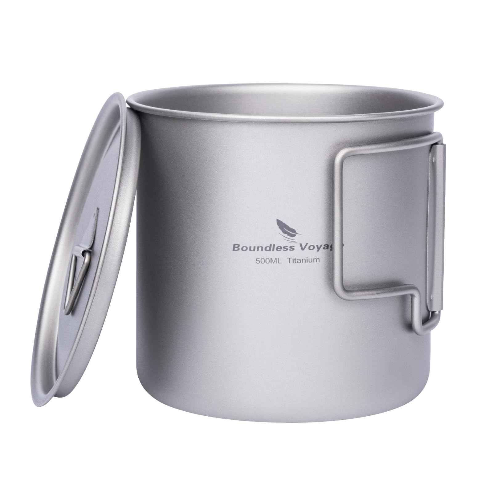 Boundless Voyage Camping Mug Titanium Single Layer Tea Coffee Cup Ultralight Outdoor Travel Portable Drinkware 220ml 350ml 500ml (Ti3059D-500ml)