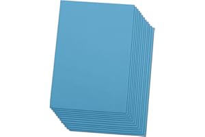 Light Blue Eva Foam Sheets, 2mm Thick, 6 x 9 Inch, Handicraft Foam Paper for Arts and Crafts, by Ader Products - 12 Sheets