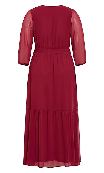 CITY CHIC WOMEN’S PLUS SIZE CHARLIE MAXI DRESS, RUBY, 20