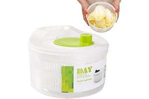 Lettuce Spinner, Manual Odorless Salad Spinner with Drain Vegetable Dryer, Lettuce Dryer Dehydrator Detachable Fruit Spinner 