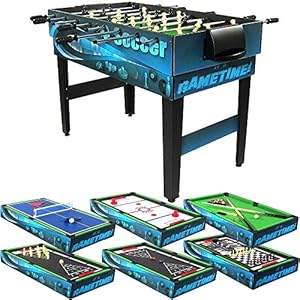 Sunnydaze 10-Combination Multi-Game Table with Billiards, Push Hockey, Foosball, Ping Pong, and More – 40-Inch