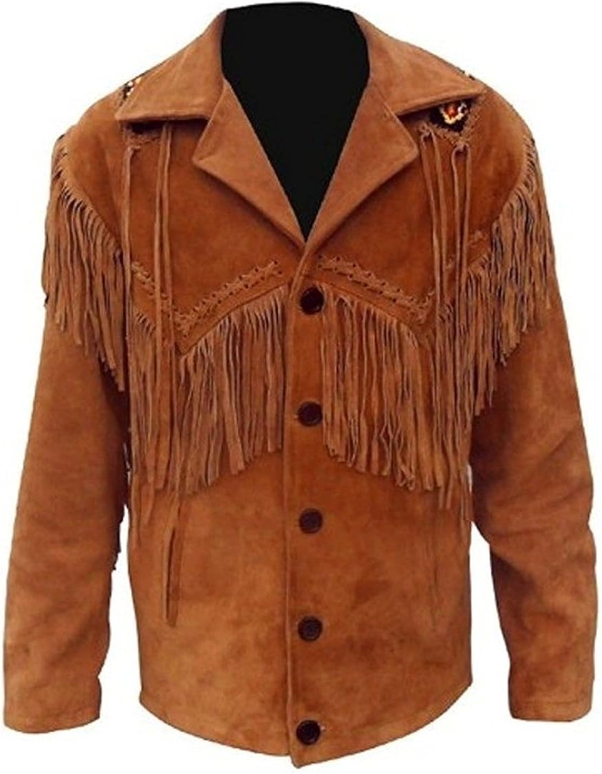 Genuine Cowboy Jacket Native American Cowboy Fringed Wear Jackets Coats