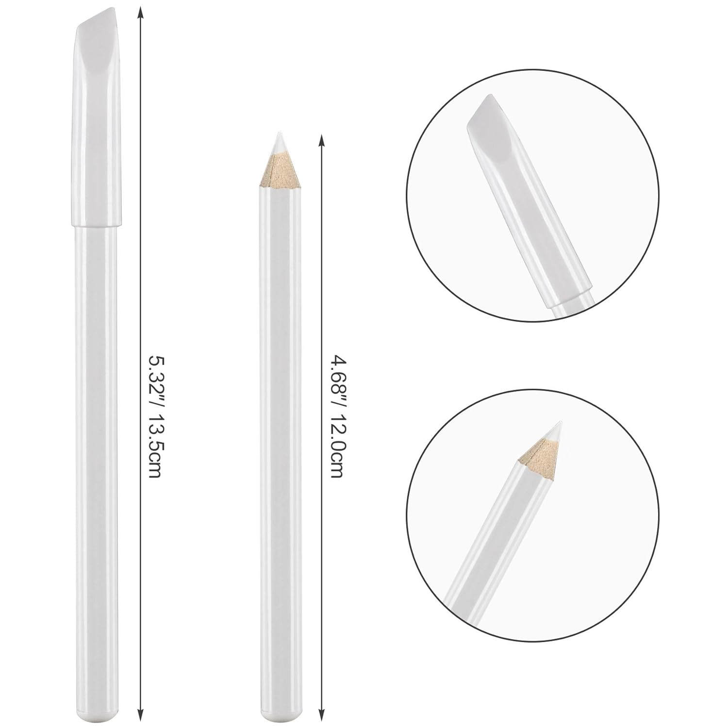 PAGOW 5 Pieces White Nail Pencils 2-In-1 Nail Whitening Pencils with Cuticle Pusher for DIY French Art Manicure Supplies, Perfect Nail Art Decoration Tool Nail Polish Remover Set : Beauty
