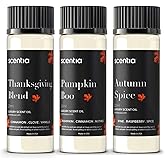 Scentia Bakery Essential Oils Set for Diffuser & Candle Making – Pumpkin, Autumn Spice & Warm Dessert Fragrance Oils – 3 Cozy Aromatherapy Scents, 20ml DIY Craft Gift Set, Made in USA