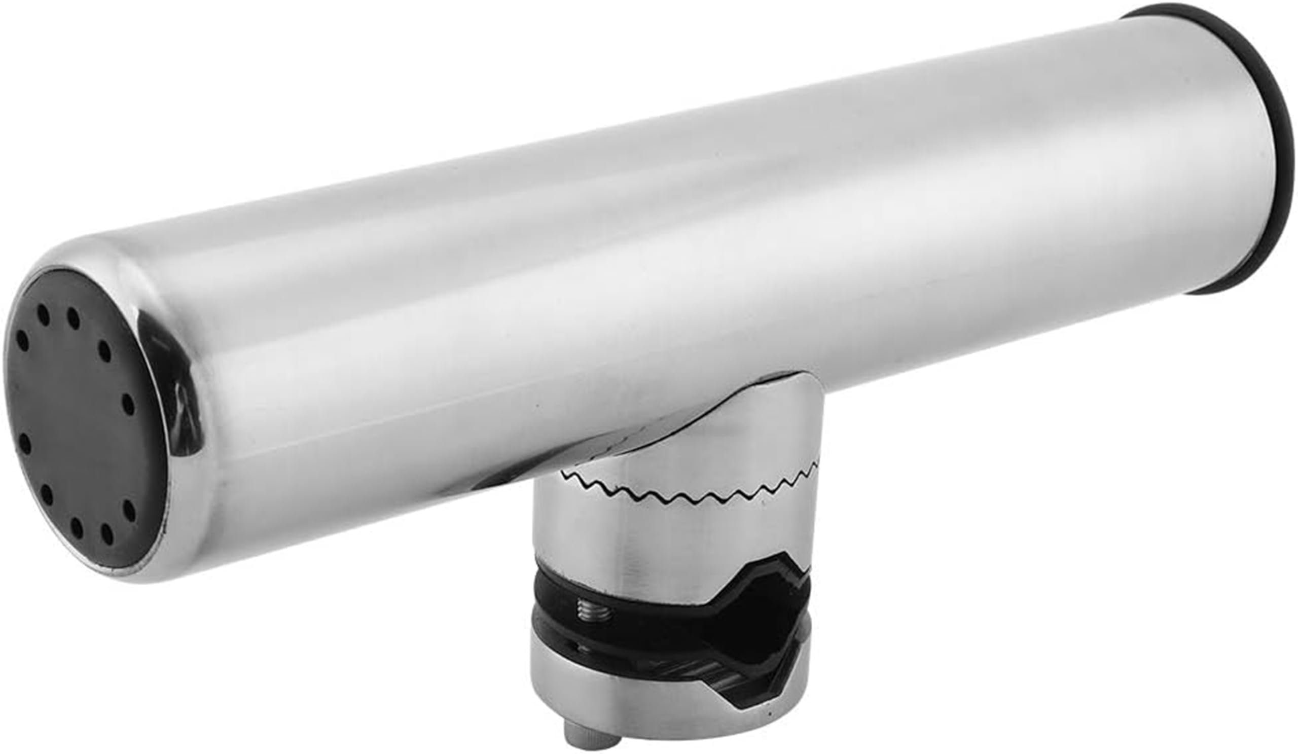 KSTE Stainless Steel Fishing Rod Holder, Rail Mount for 25-32mm Rods, 360-Degree Rotation, 32 Adjustable Angles