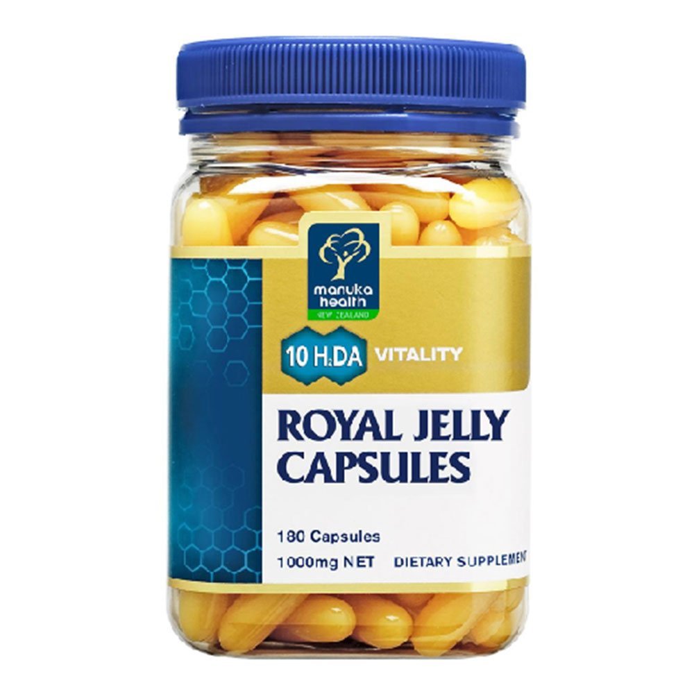 Manuka Health 10HDA Royal Jelly 1000mg 180 & 365 Capsules 100 Pure