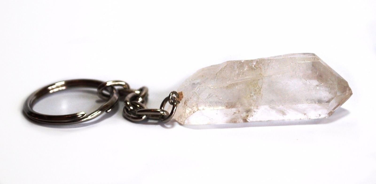 Stone of Powerful Healing - Reiki Healing Energy Charged Raw Clear Quartz Crystal Keyring (Beautifully Gift Wrapped)
