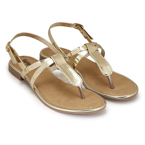 gold flat sandals