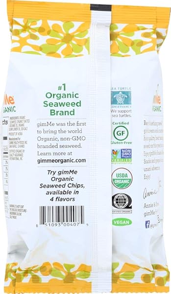 GIMME ORGANIC TOASTED SESAME SEAWEED SNACK, 0.35 OZ