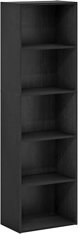 Furinno LUDER 5-Cube Bookshelf Bookcase Blackwood 9.4 x 15.8 x 52 view 5