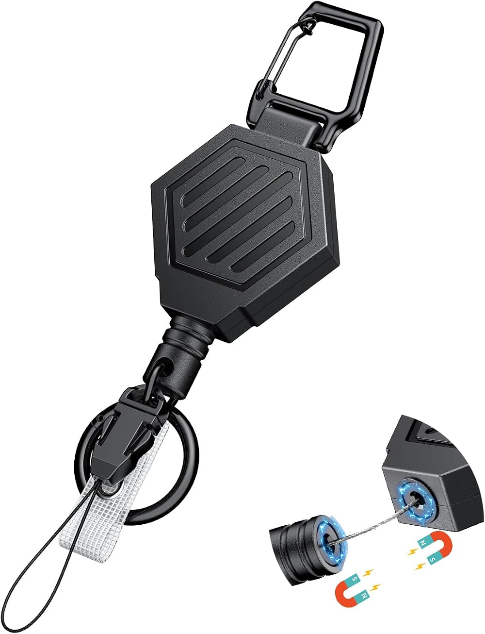 Uniclife Heavy Duty Retractable Keychain with Magnetic Closure 0.45kg