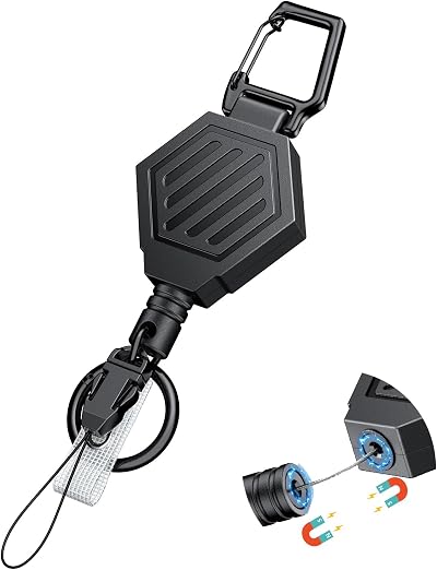 Uniclife Heavy Duty Retractable Keychain with Magnetic Closure 0.45kg