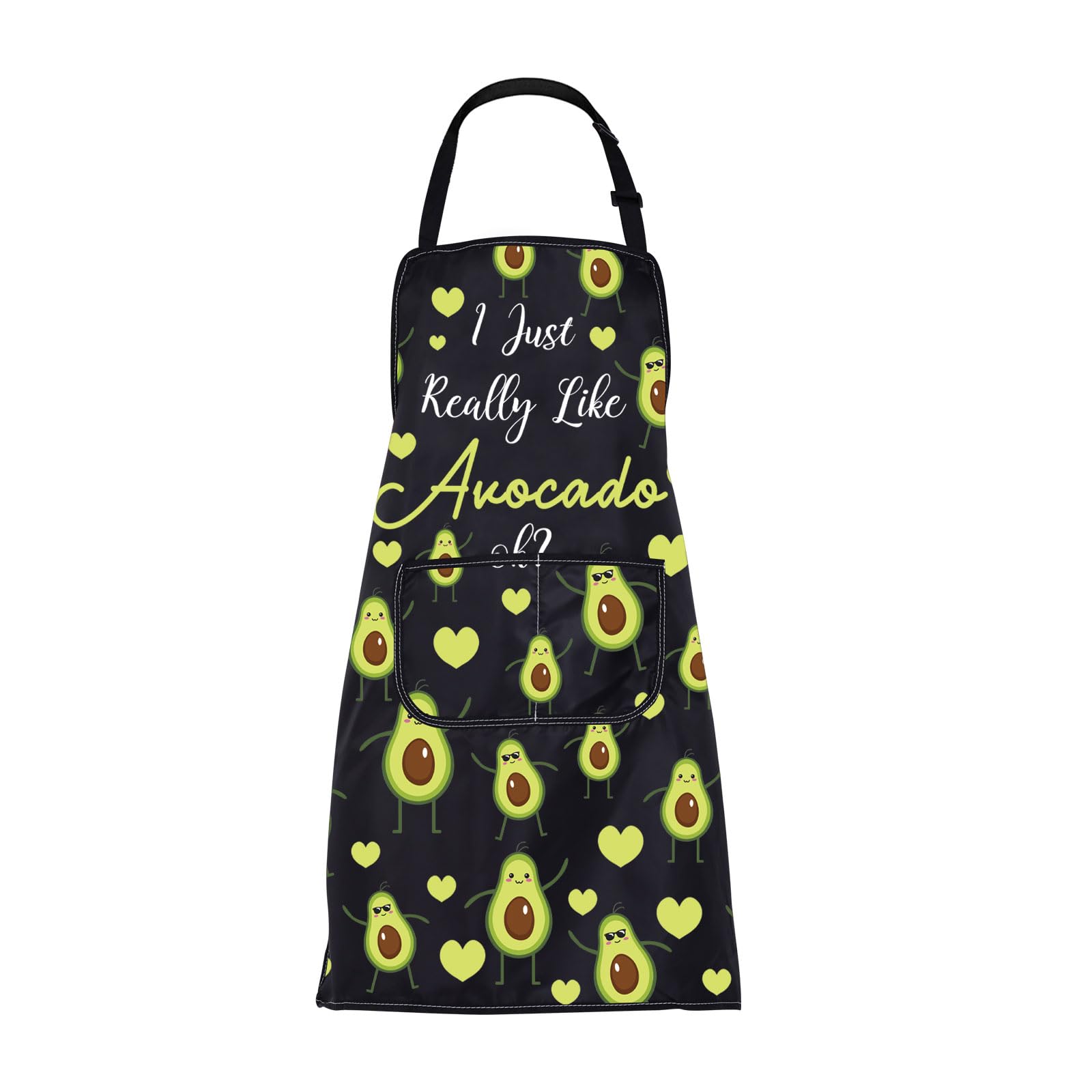 Avocado Kitchen Apron Avocado Gifts for Avocado Lovers Cooking Aprons with Pockets Chef Grilling BBQ Baking Apron (avocado apron)