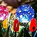 Solar Powered Crackle Glass Ball- Color Changing Stake Lights- Set Of 2- 100% Weatherproof Design- Decorative Landscape Lamps- Wireless Outdoor LED Accent Lighting- Best Decor for Garden/ Yard/ Path