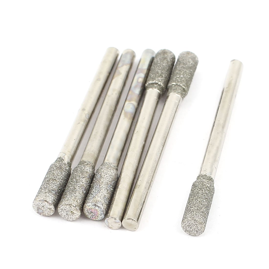 Sourcingmap 3mm Shank 4mm Cylinder Head Mounted Points Grinding Bit 6 Pcs
