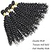 JINREN Brazilian Curly Virgin Hair Bundles 12 14 16inch Natural Black Virgin Brazilian Curly Hair Weave 100% Unprocessed Brazilian Virgin Human Hair Bundles