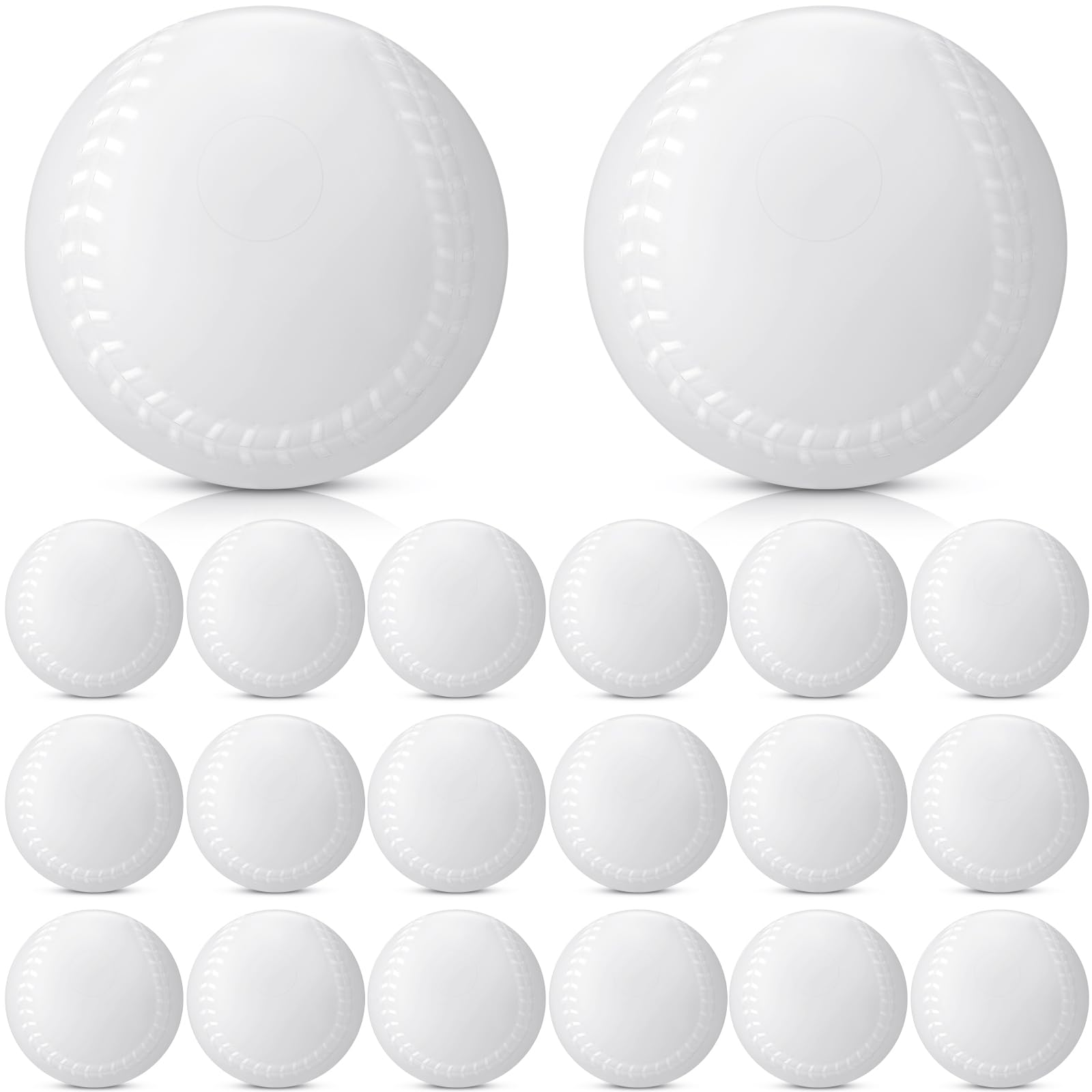 Photo 1 of VioraWhite 20 Pack Pitching Machine Balls, Balls Foam Practice Baseballs High Density Foam Practice Baseball Softball Training Ball for Hitting Practice and Fielding Practice 3 oz 2.9 Inches