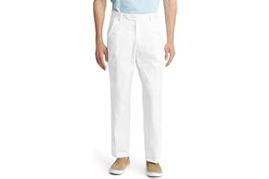 GBOY STUDIO Mens Classic Fit Flat Front Hidden Expandable Waist Dress Pants No Iron Suit Pants