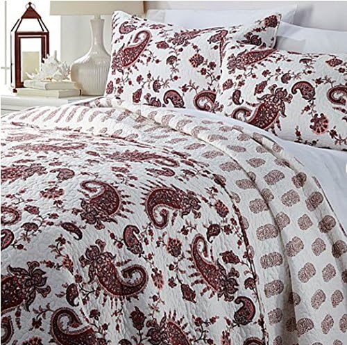 India Hicks Lady Louis Cotton 3-piece Quilt Set~ FULL/QUEEN