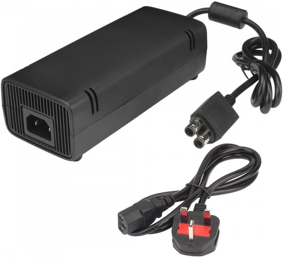 Coventry Retailer Slim Power Supply/AC Adapter Power Supply Cord for - Black (Xbox 360)