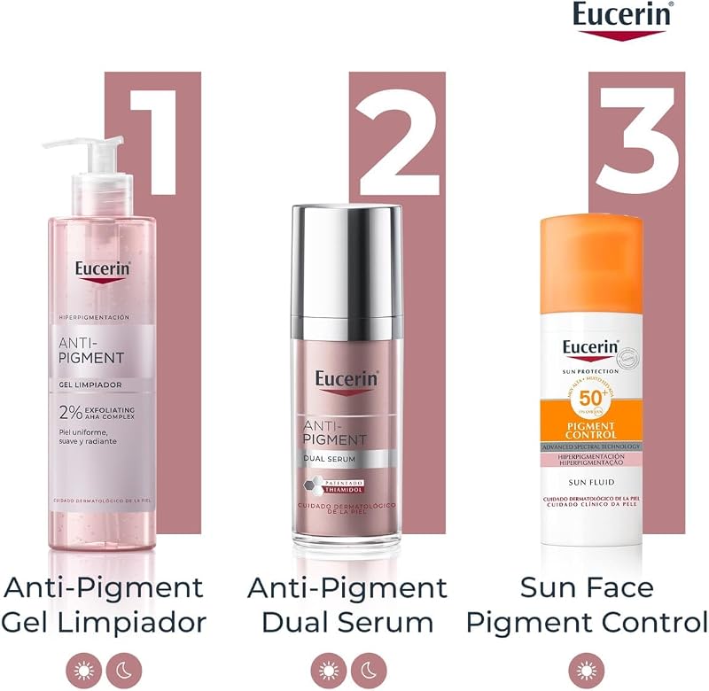 Anti-Pigment Dual Serum (30 ml), sérum facial concentrado anti-imperfeições para pele uniforme e lisa, tratamento com Ácido Hialurónico e Tiamidol, para todos os tipos de pele