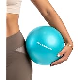 Trideer 9 Inch Pilates Ball with Inflation Straw, Small Exercise Yoga Ball | Pilates, Barre, Rehab Exercises &amp; Postpartum, Soft &amp; Supportive, Non-Slip Grip, Anti-Burst, Quick Inflation, Core &amp; Balance