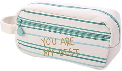 Amazon Co Jp デマ クト De Markt ペンケース 筆箱 ペンポーチ 小物収納 ペン入れ 文房具 筆入れ キャンバス シンプル おしゃれ 可愛い 鉛筆バッグ 持ち手 入学プレゼント 学生用 女の子 男の子 ホーム キッチン