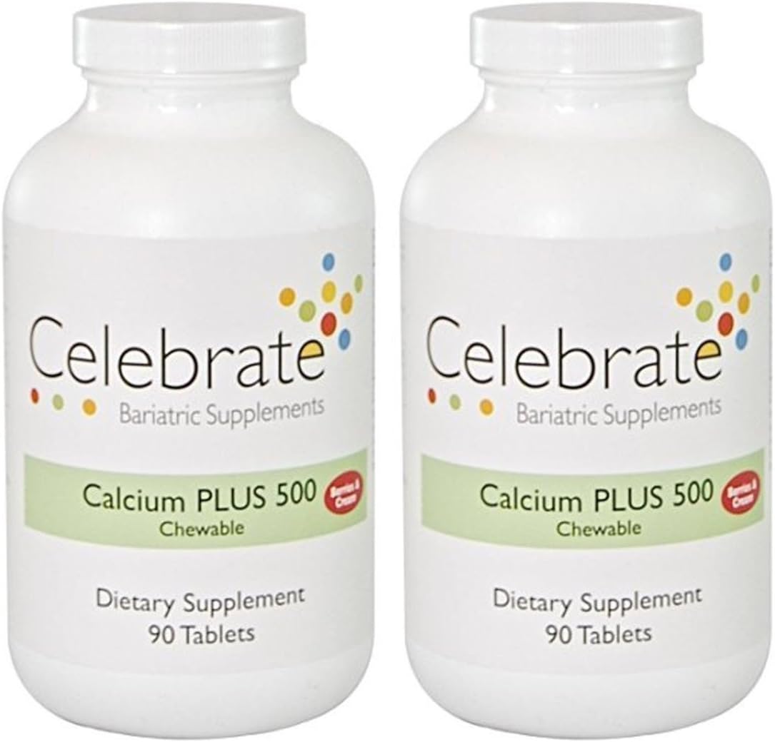 Celebrate Calcium Plus 500 Berries N' Cream 90 Count (2 Pack)