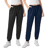 DAVID ARCHY Women's Lounge Pants Cozy Soft Warm Pajama Bottoms Fleece Baggy Joggers with Pockets 2 Pack