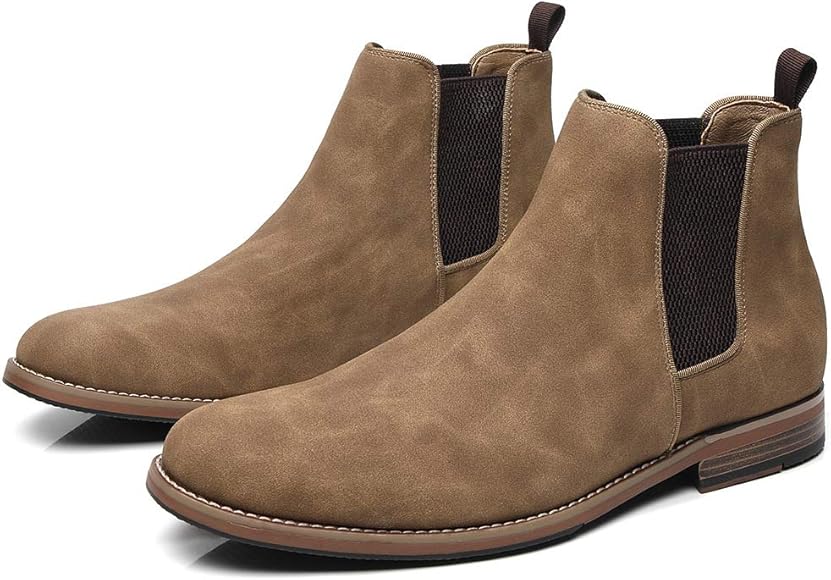suede slip on boots