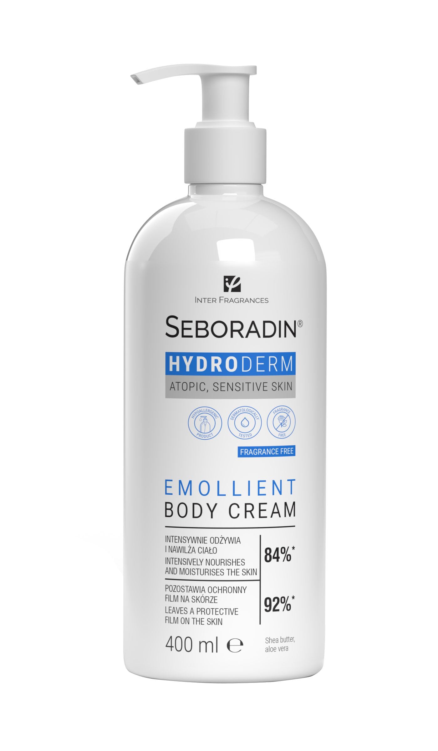 Seboradin Hydroderm Body Lotion Body Cream For Sensitive Dry Atopic Skin Moisturising Lotion For Women And Men Body Care With Shea Butter And Aloe Vera 400ml