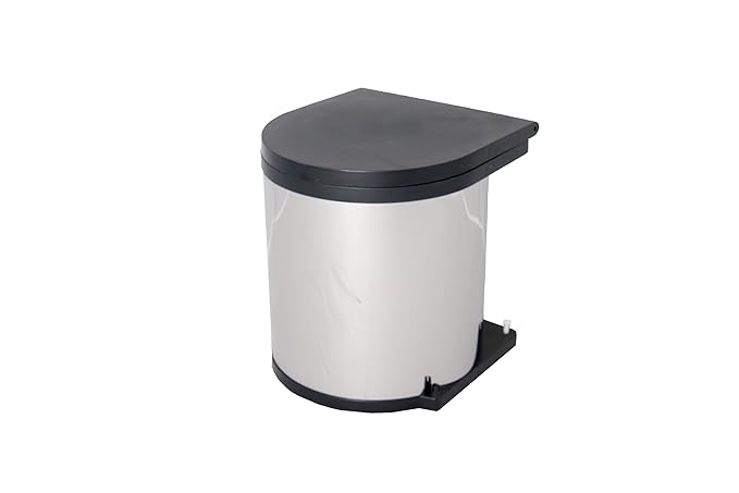 Wesco 10114-42 Einbaueimer -Abfallsammler-Inhalt : 11 Liter, Rund, -Farbe: Aluoptik
