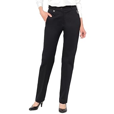 La Redoute Womens Stretch Satin Cotton Trousers Length 31 At Amazon
