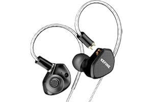 HiFiGo Kefine Klean High-Fidelity Earphones, 10mm DLC Dynamic Driver IEM Earbuds with Interchangeable Nozzles and Dual-Cavity Structure (Klean)