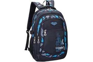 Blue-Camouflage Backpacks for Boys School Elementary, Camouflage Boys School Bags Capacity Bookbags
