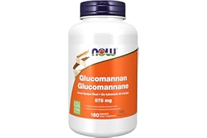 NOW Supplements, Glucomannan (Amorphophallus konjac) 575 mg, Supports Regularity*, Healthy Weight Management*, 180 Veg Capsul