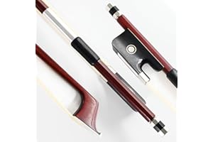 VINGOBOW Brazilwood Cello Bow 1/2 Half Size 62cm Ebony Frog Natural Mongolian White Horsehair Well Balanced Sweet Tone